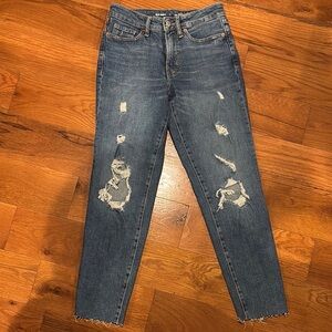 Old Navy O.G. Straight raw hem size 0